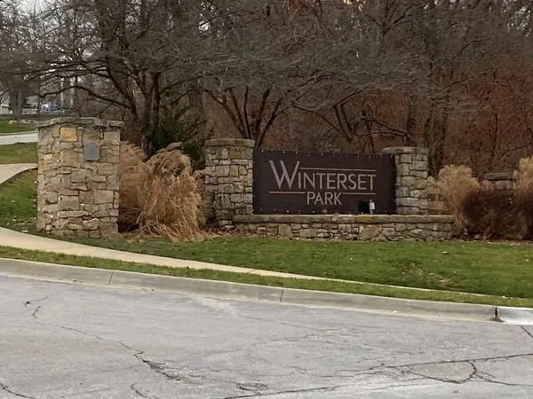 Trex composite deck with black railing in Winterset neighborhood