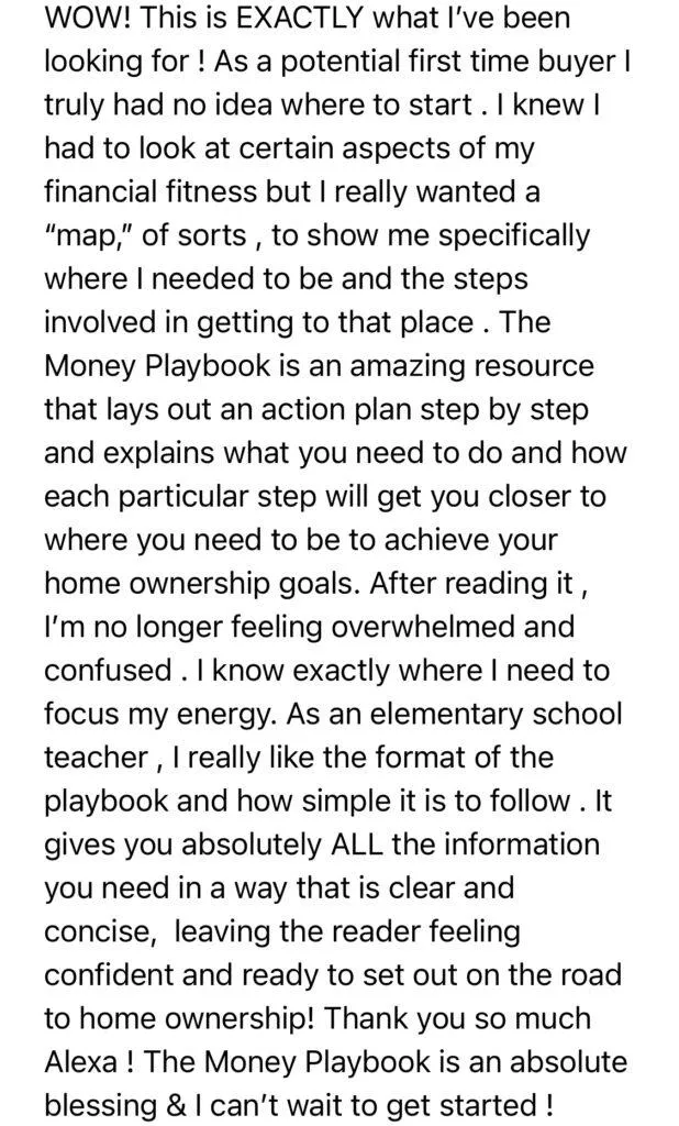 what people have said about the money playbook