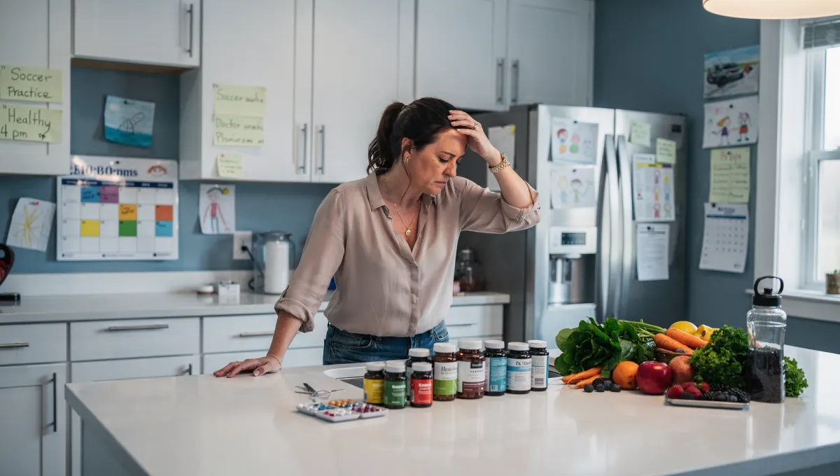 Stressed mom during cold and flu season