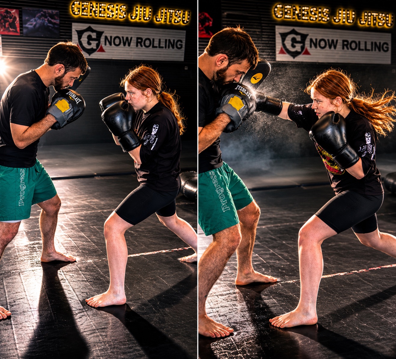 Students after Kids Striking/MMA class