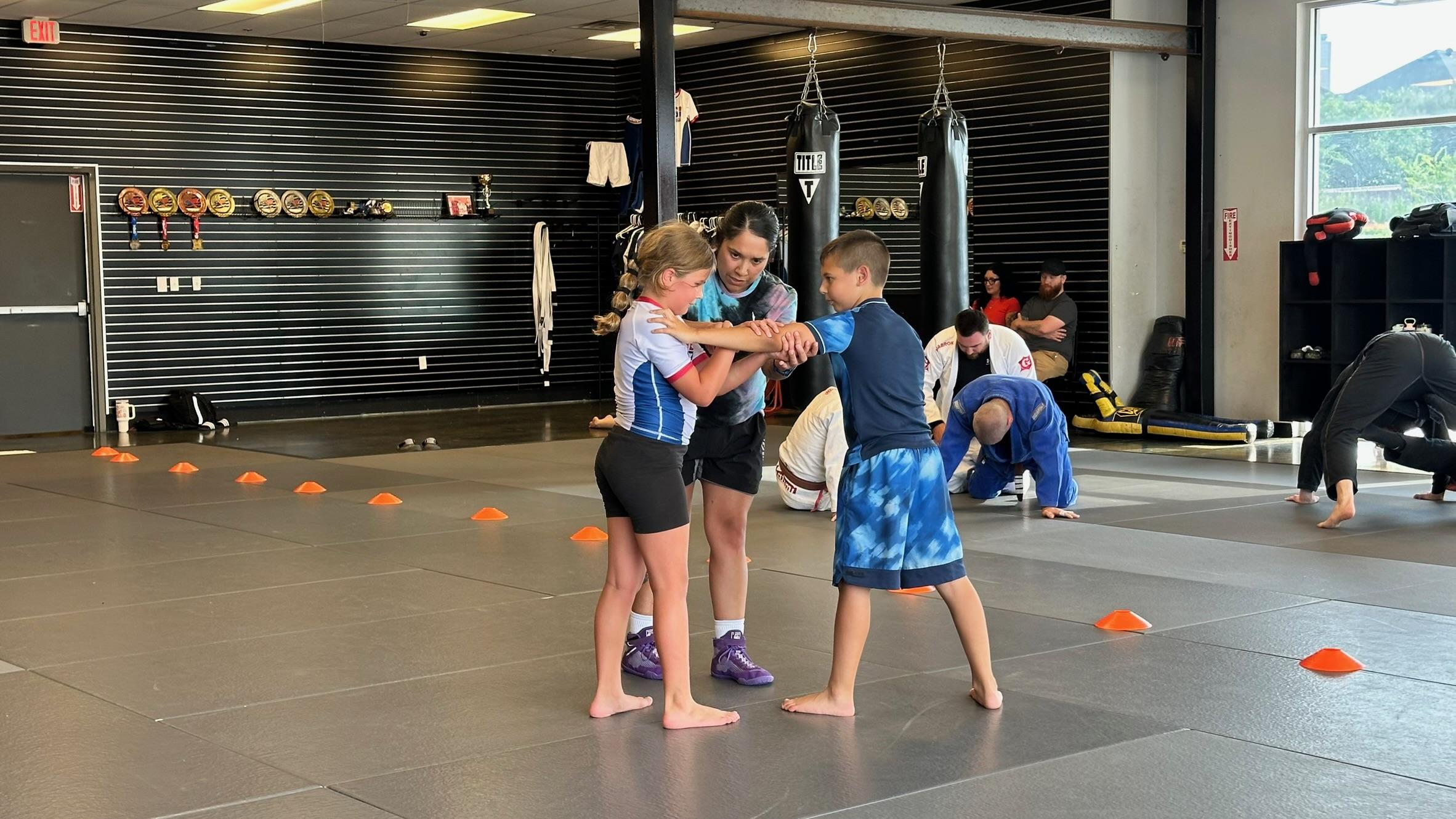 Kids wrestling class
