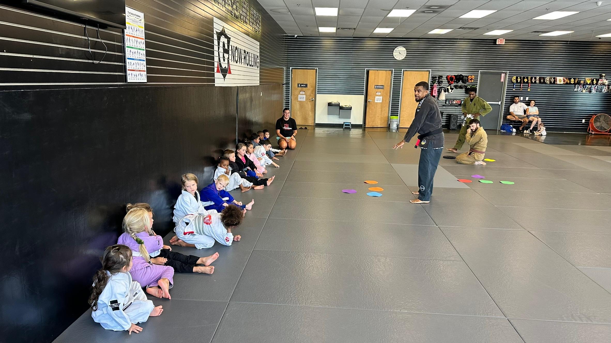 Kids BJJ training at Genesis Jiu-Jitsu Burleson