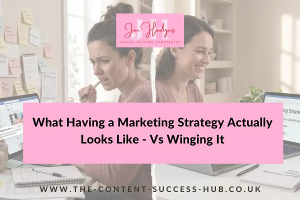 What Having a Marketing Strategy Actually Looks Like - Vs Winging It