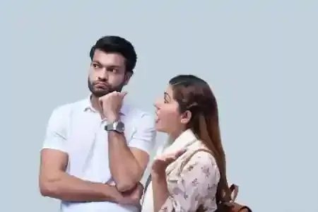 Man & Woman with puzzled expression, questioning something.