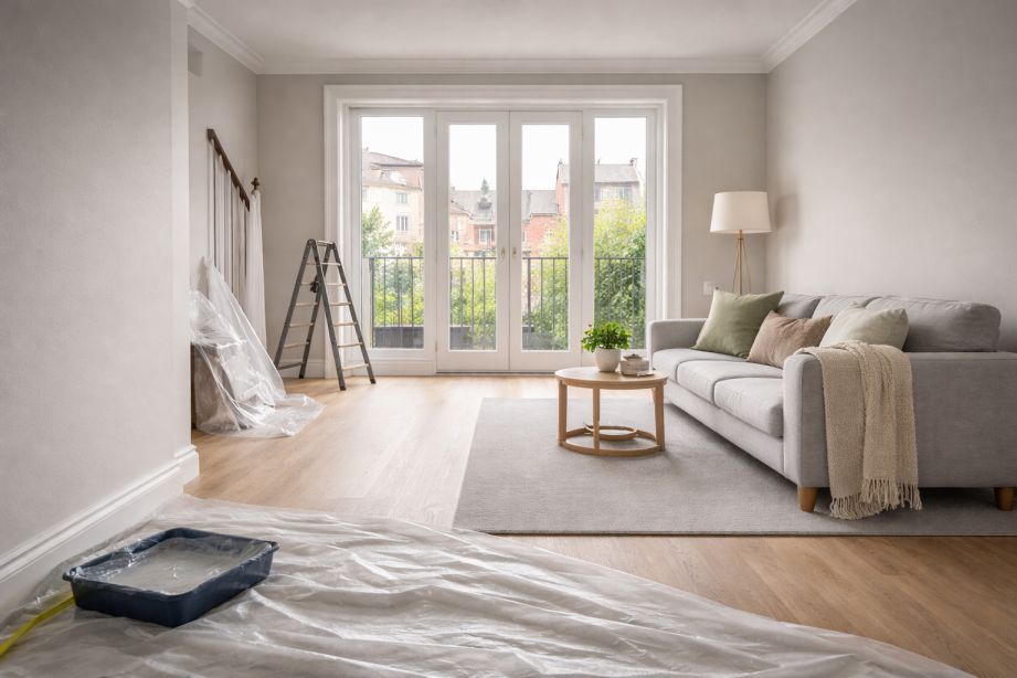 fast repaint in the living room