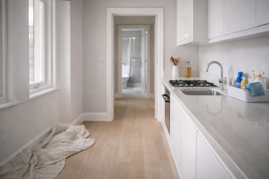 cleaned hall and kitchen