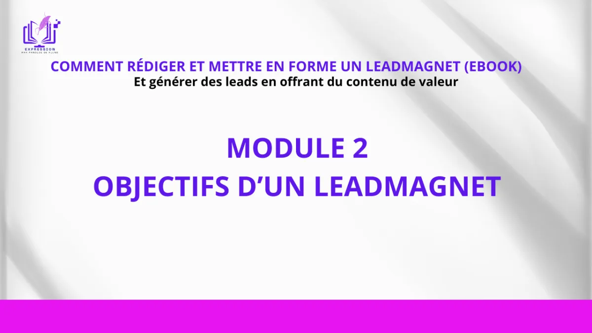 Objecitf d'un leadmagnet