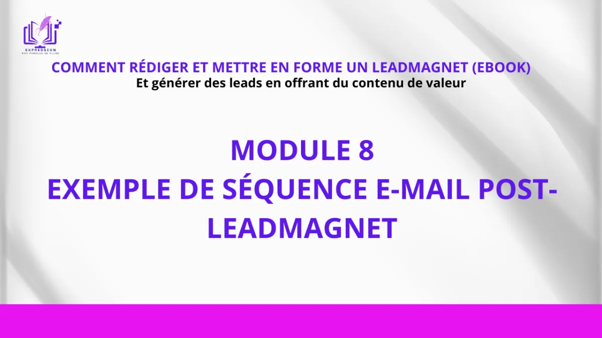 Séquence e-mails et leadmagnet