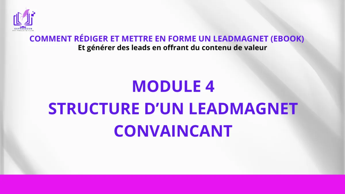 Structure d'un leadmagnet convaincaint