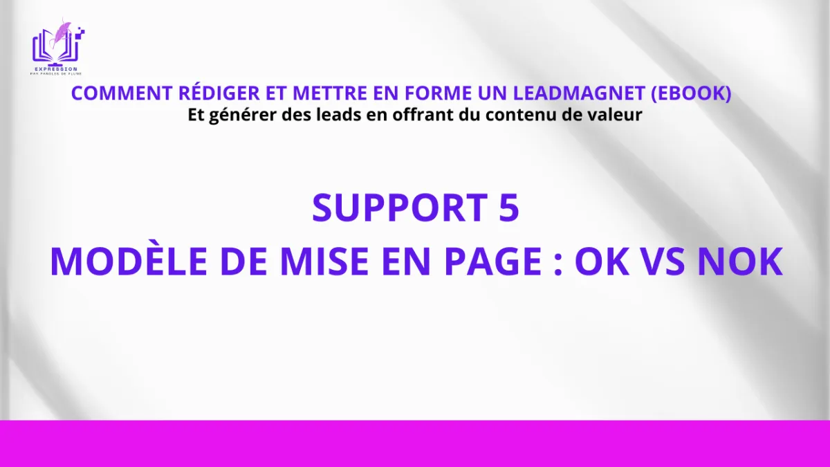 Mise en page leadmagnet à faire vs à ne pas faire