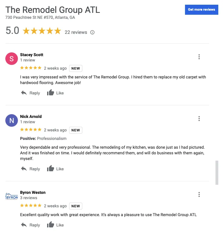 The Remodel Group ATL reviews