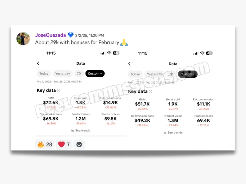 SCREENSHOT - TikTok Shop Affiliate Wins