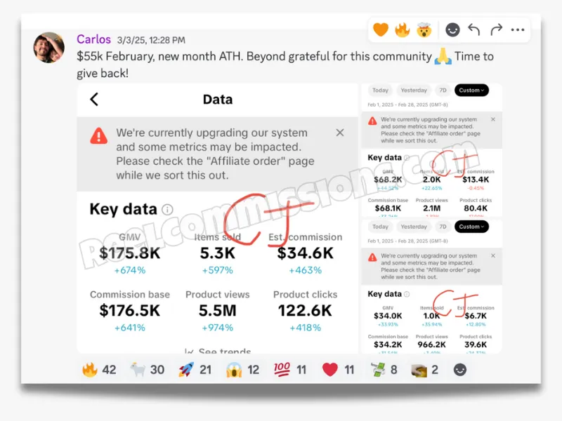 SCREENSHOT - TikTok Shop Affiliate Wins
