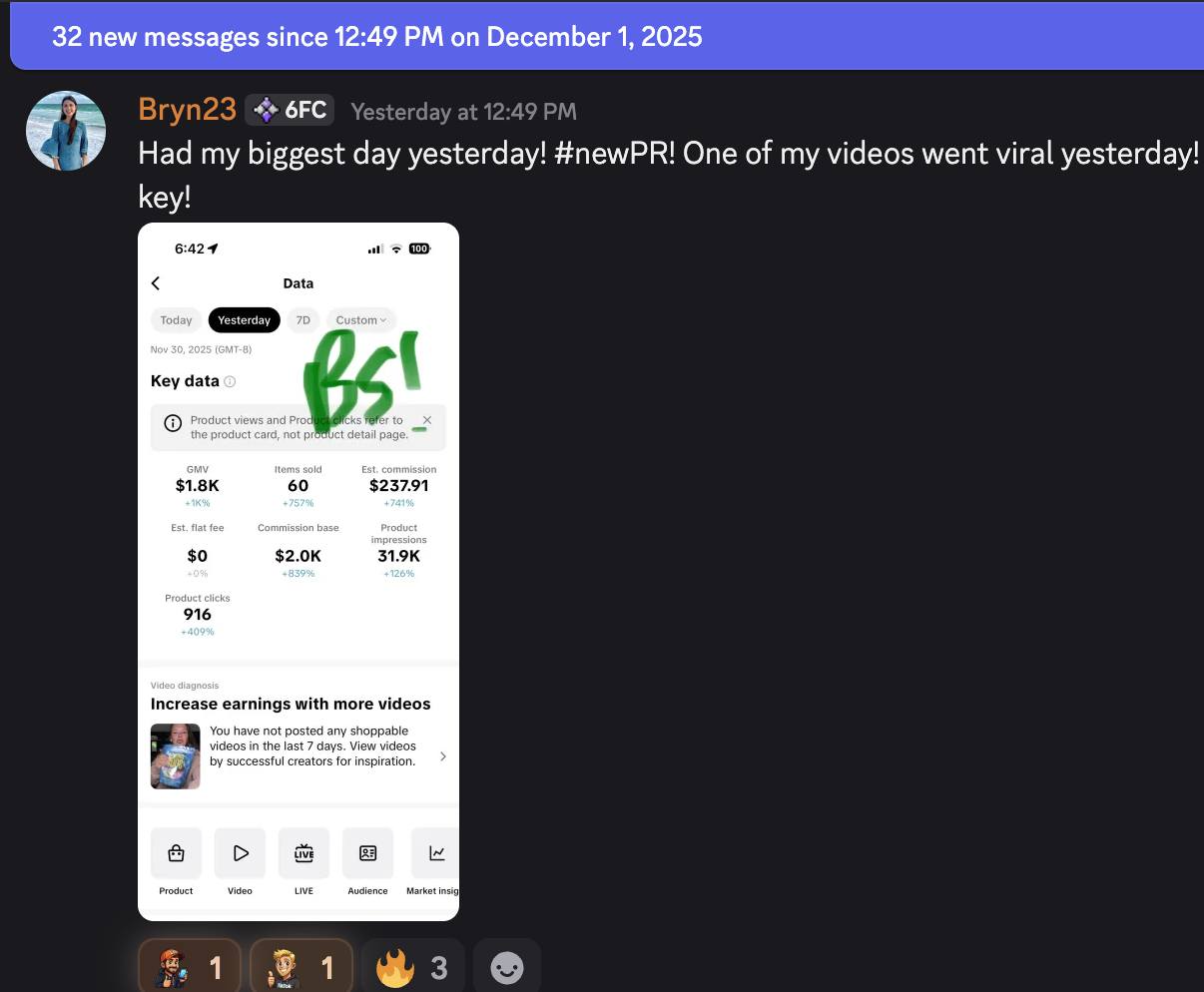 Screenshot of Community Member Wins!