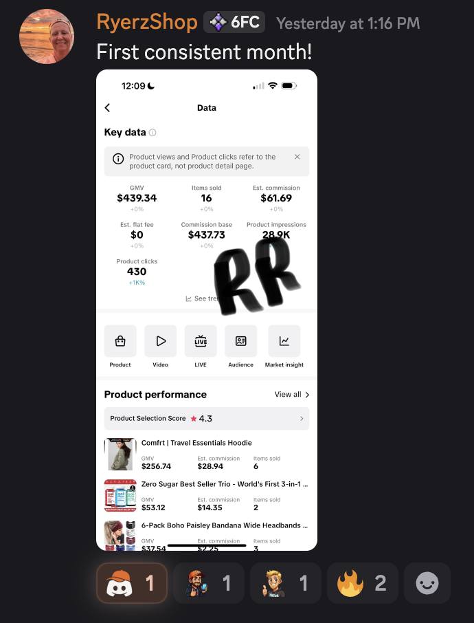 Screenshot of Community Member Wins!