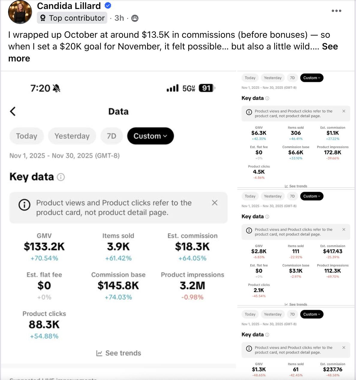 Screenshot of Community Member Wins!