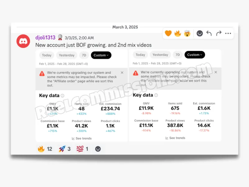 SCREENSHOT - TikTok Shop Affiliate Wins