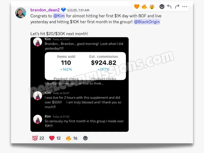 SCREENSHOT - TikTok Shop Affiliate Wins