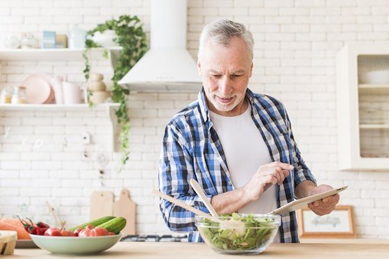 Man preparing food