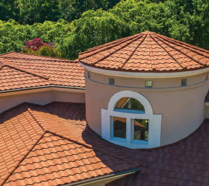 brown roof tiles