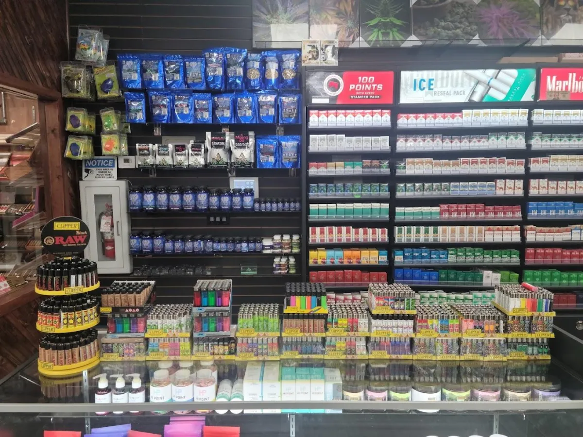 Modern interior of West Valley Smoke & Vape, featuring a wide range of vapes and smoking accessories near Westgate.