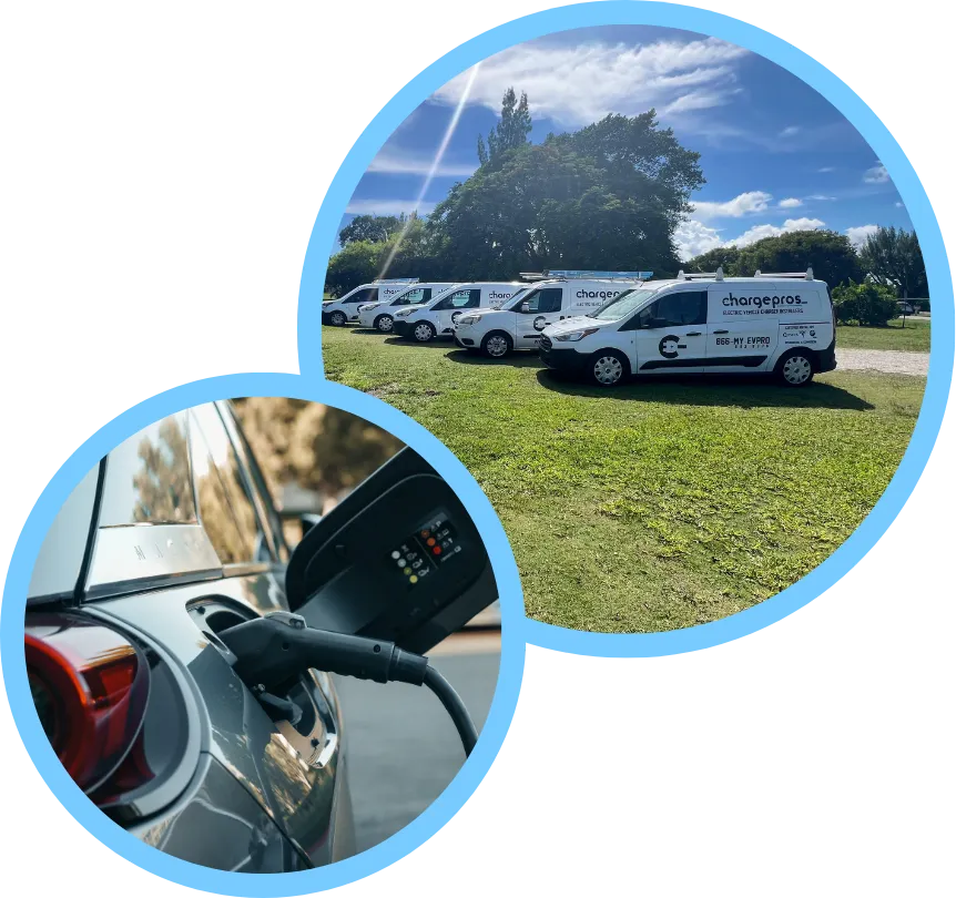 ChargePros' reliable installation team vehicles