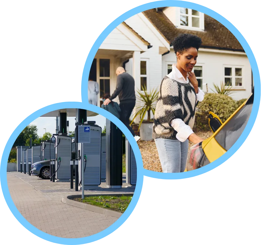 Accessible electric vehicle charging stations installed at a residential home and public locations