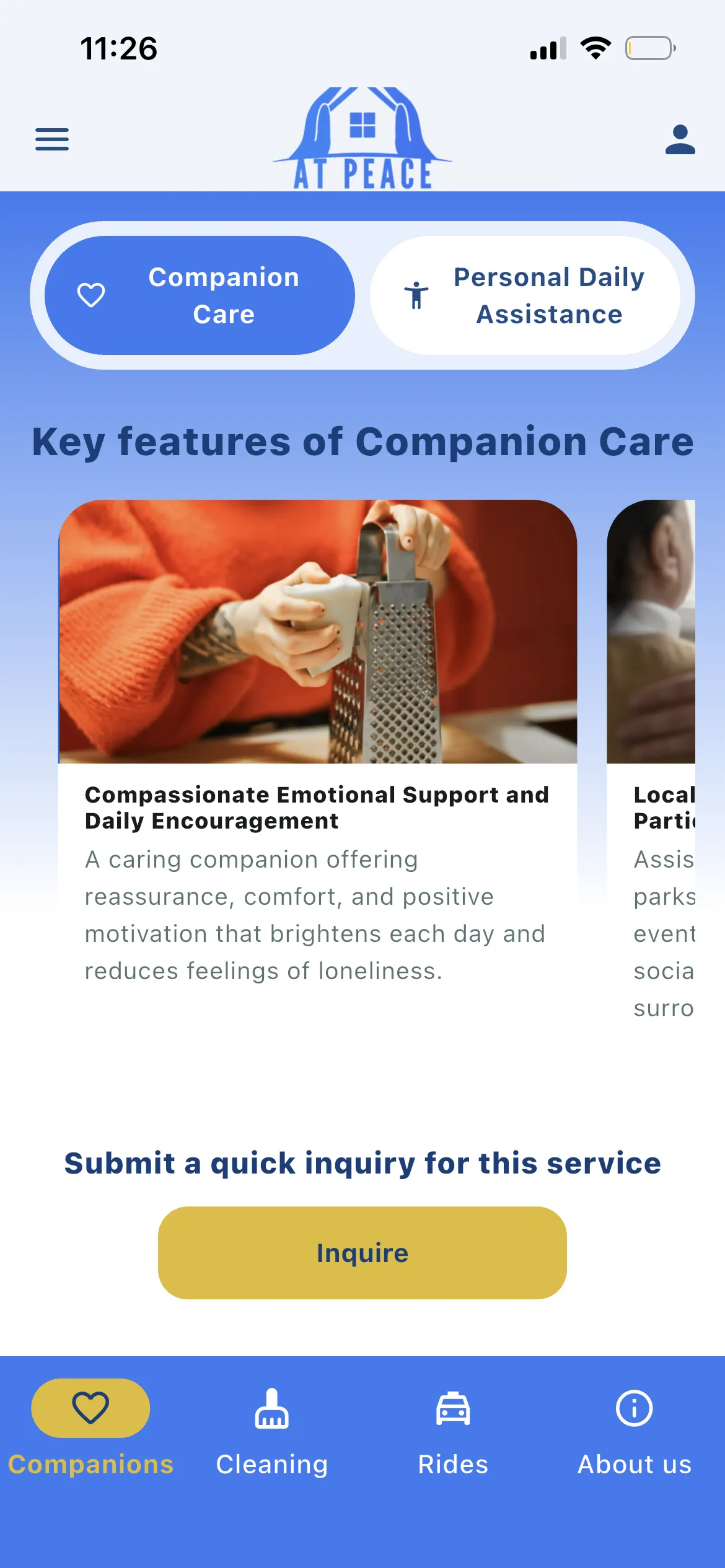 At Peace Home Companion Services screenshot