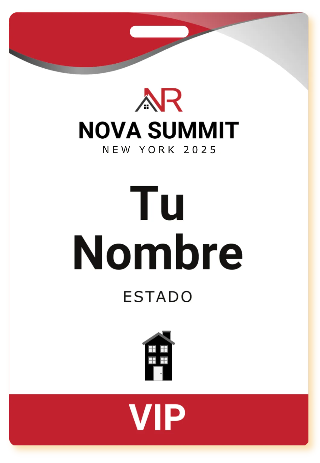 Entrada para evento de bienes raíces. VIP.