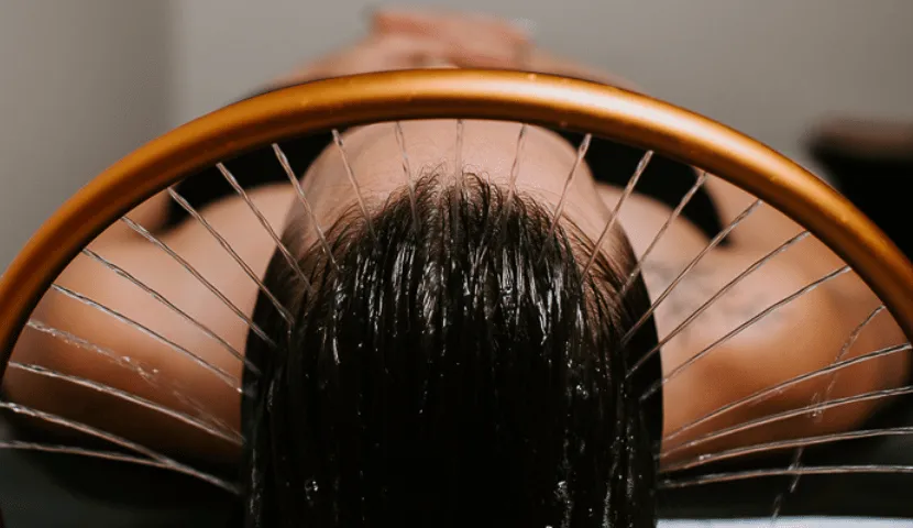 Halo water feature during the 80-minute Ultimate Head Spa Experience