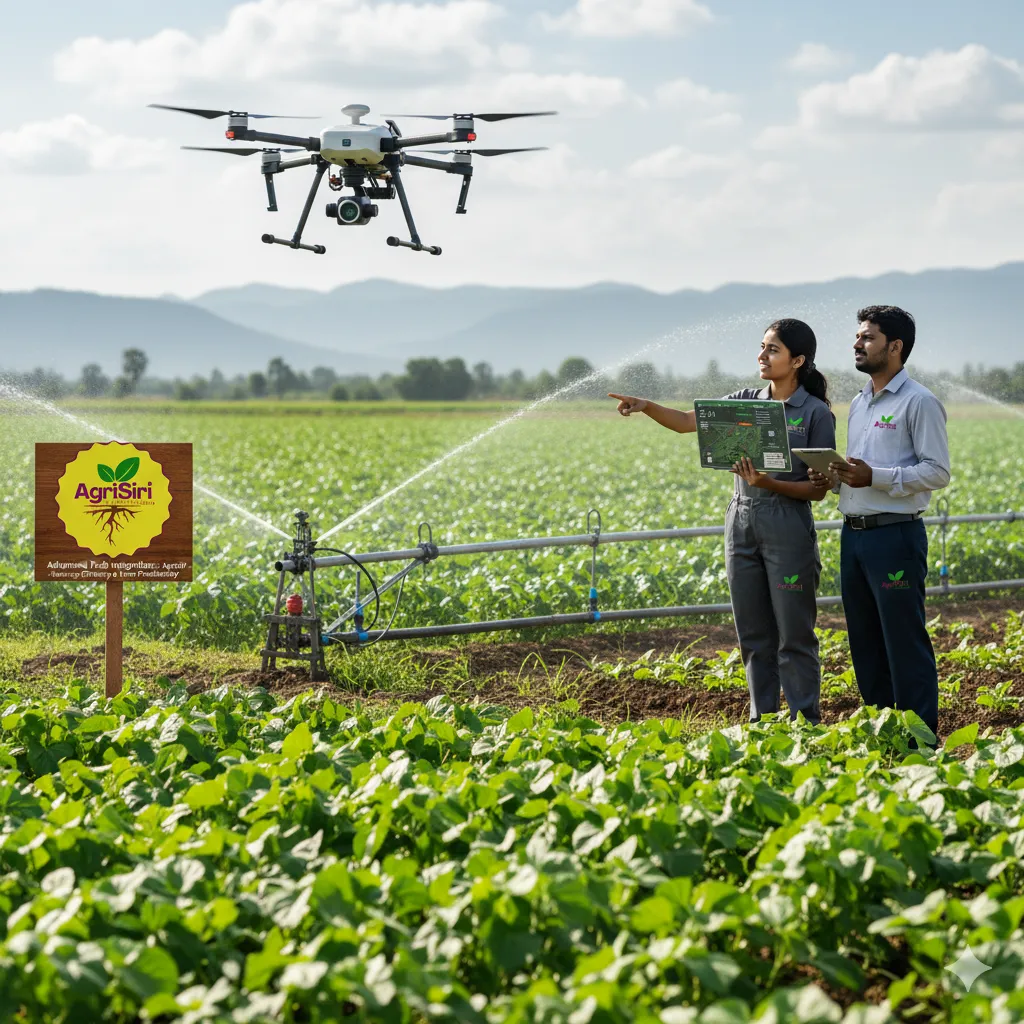 A green field with mountains in the background