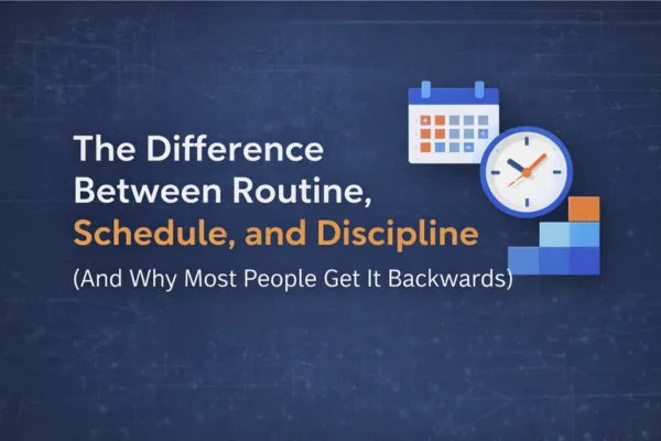 The Difference Between Routine, Schedule, and Discipline