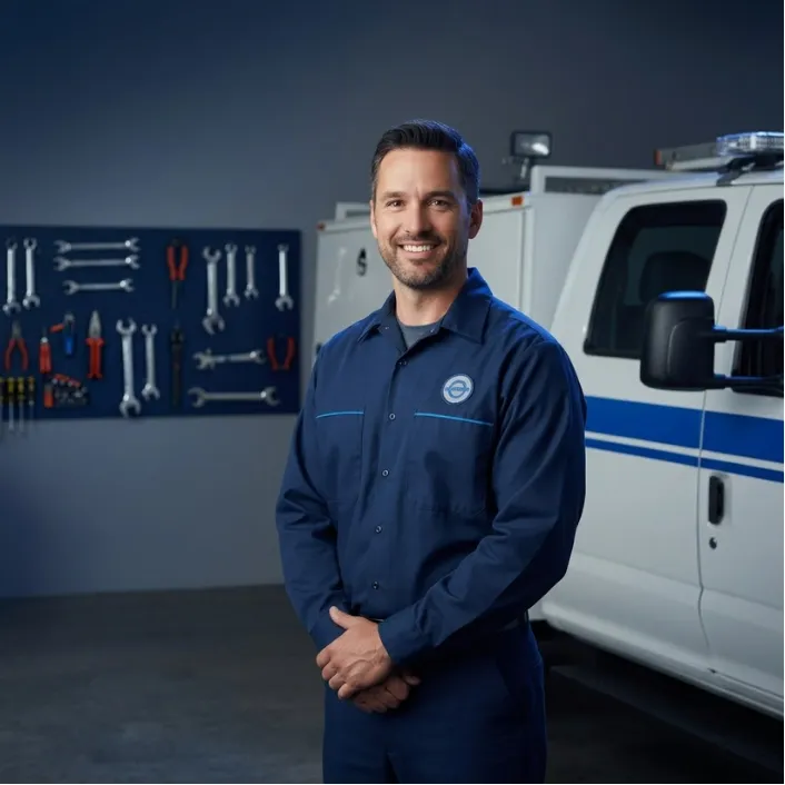 Service professional working