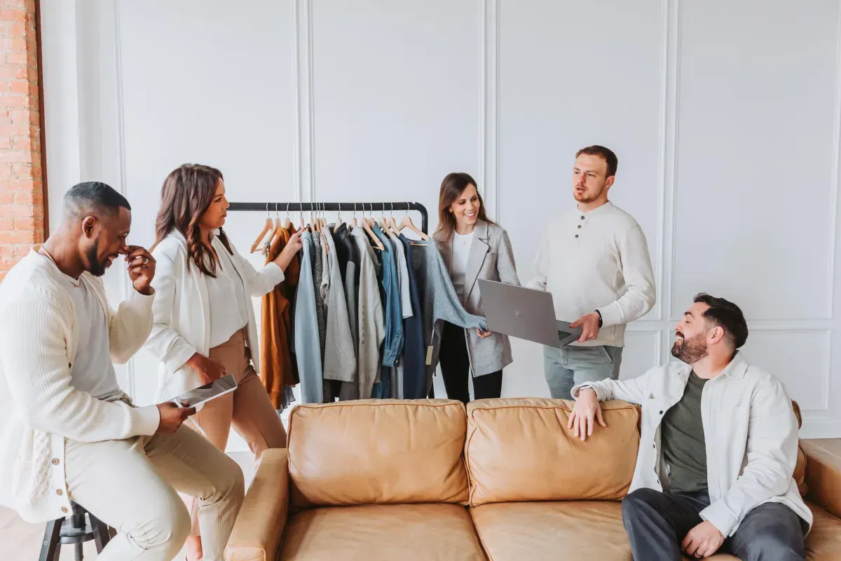 a large display of blue lights in a dark room