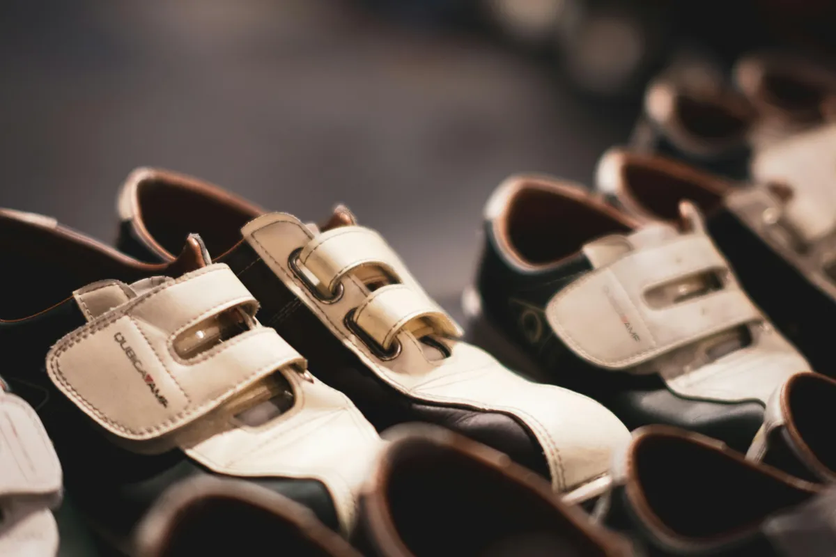 Pair of orthopedic shoes designed for foot support and comfort