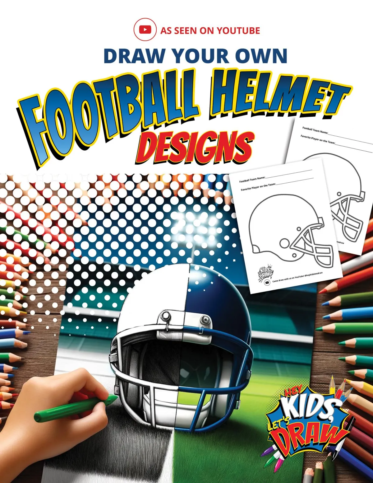 Draw Your Own Football Helmet