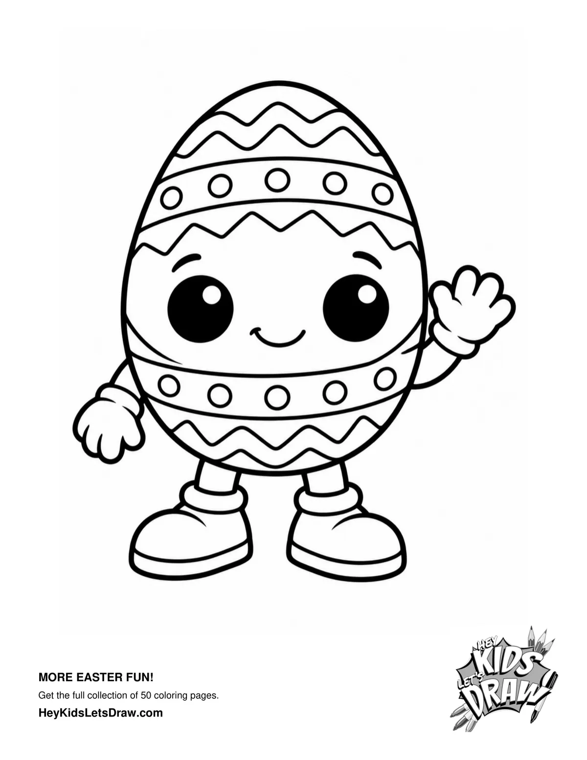 Hey Kids, Let's Draw - Easter Coloring Pages for Kids