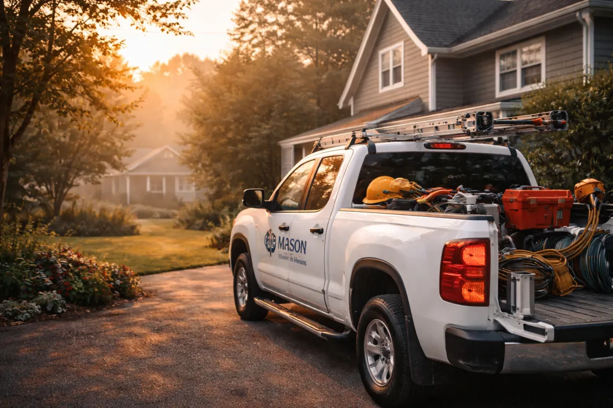 blue and white light fixture