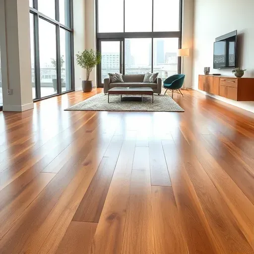 Heated flooring installation in a stylish LA home showcasing polished hardwood floors, natural light, modern decor, and concealed wiring