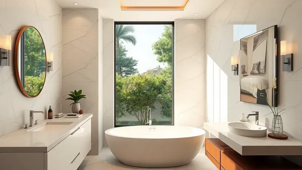 Bathroom Remodeling in Beverly Hills, CA with modern fixtures and stylish design elements.