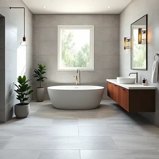 Luxury bathroom remodel in West Adams CA featuring a freestanding tub, double vanity, and serene lighting.