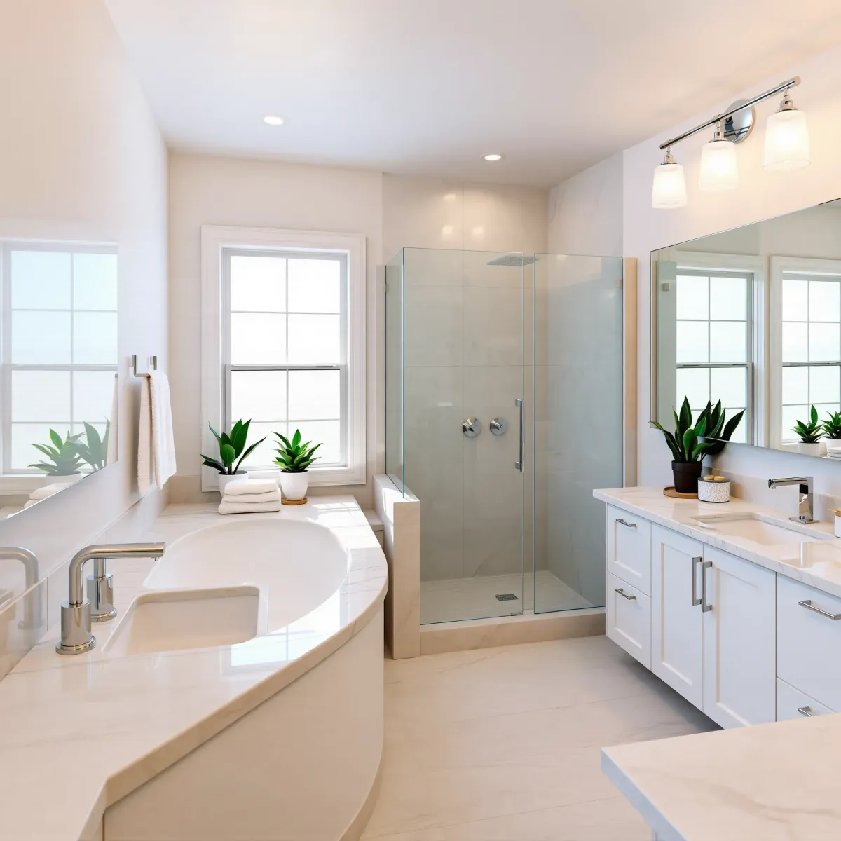 Beautiful bathroom remodeling in Gardena, CA featuring modern fixtures and elegant design.