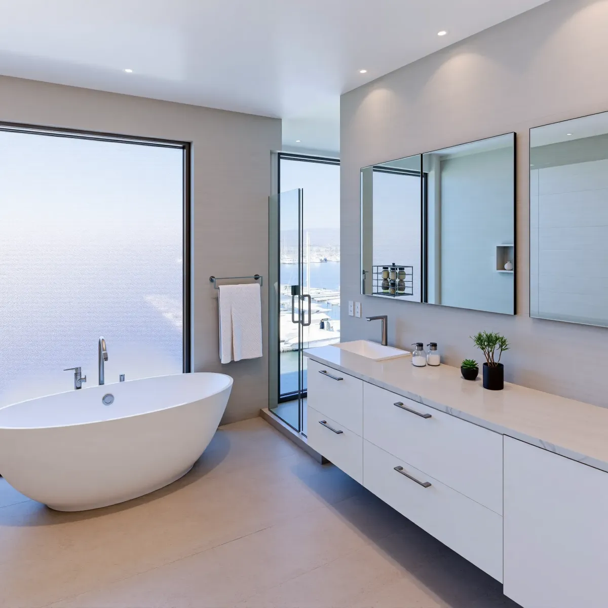 Bathroom Remodeling in Marina del Rey, CA, with modern fixtures and elegant design.