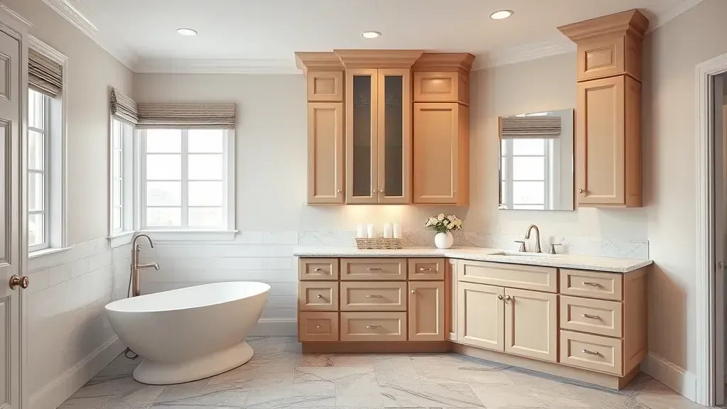 Bathroom cabinet refacing projects showcasing designs and styles in Los Angeles, CA