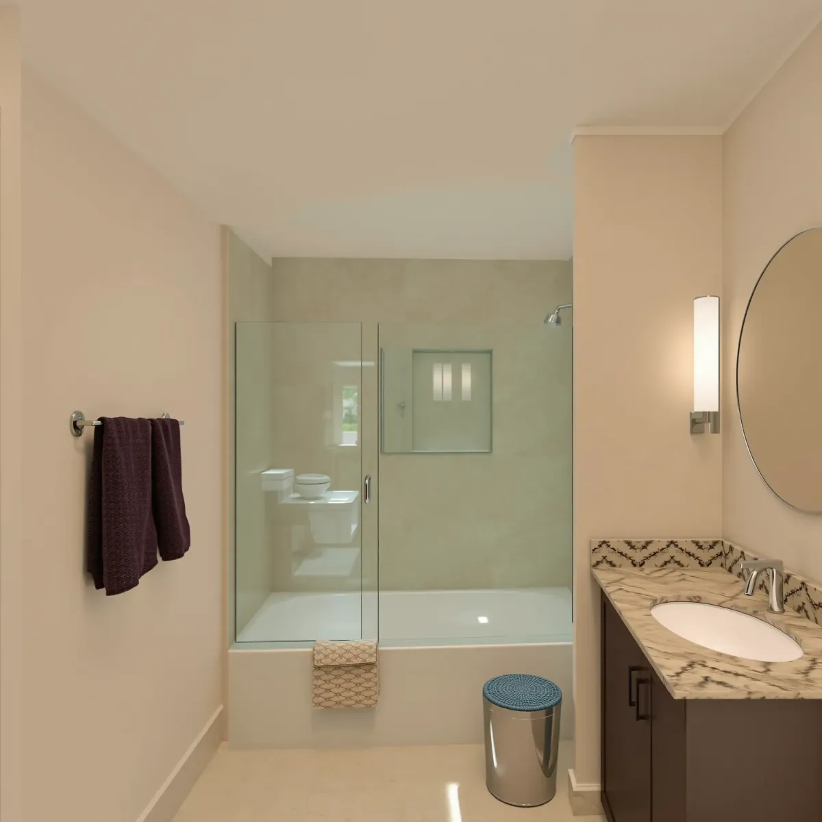 Detailed bathroom remodeling in Jefferson Park, CA with modern fixtures, sleek tiles, and stylish decor.