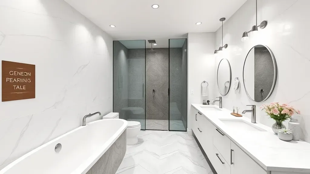 Virtual consultation setup for bathroom remodeling in Los Angeles with design tools and materials visible.