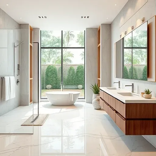 Bathrooms in Los Angeles showcasing modern remodeling with elegant fixtures, sleek tiles, and stylish decor.