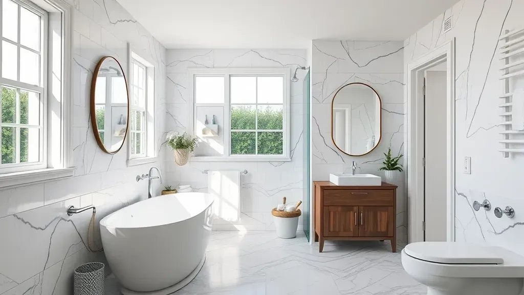 Bathroom Remodeling in El Segundo, CA showcasing modern fixtures and elegant design elements.