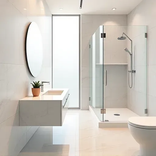 Recently remodeled small bathroom in Los Angeles with modern design, clean lines, and high-quality finishes.