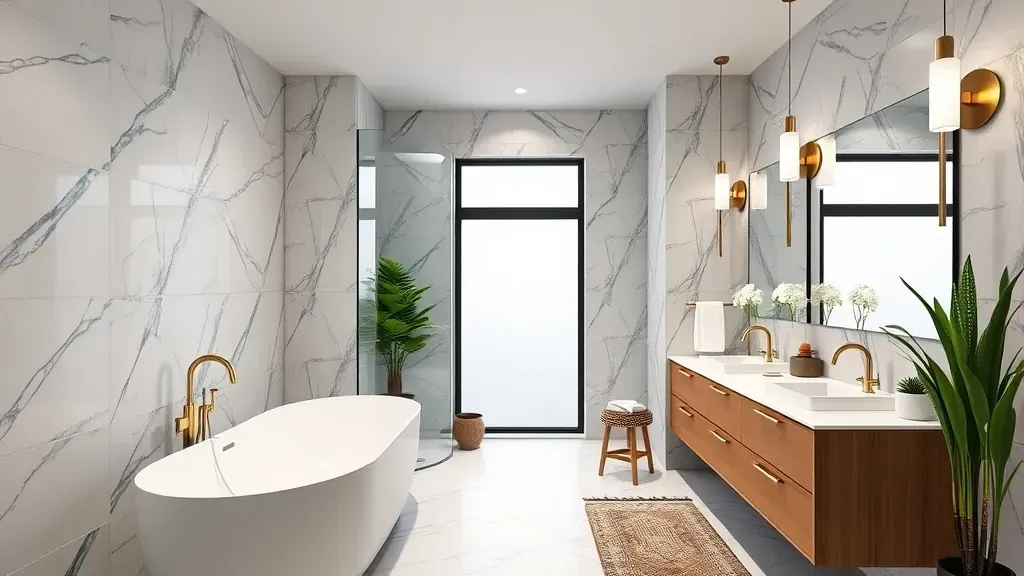 Referral document for Bathroom Remodeling in Los Angeles featuring a clean and professional layout without any text or logos.